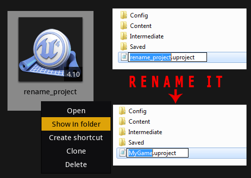 Rename Unreal Project